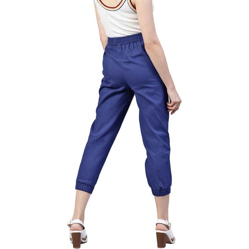 Women Cotton Blend Trousers Women Cotton Blend Trousers