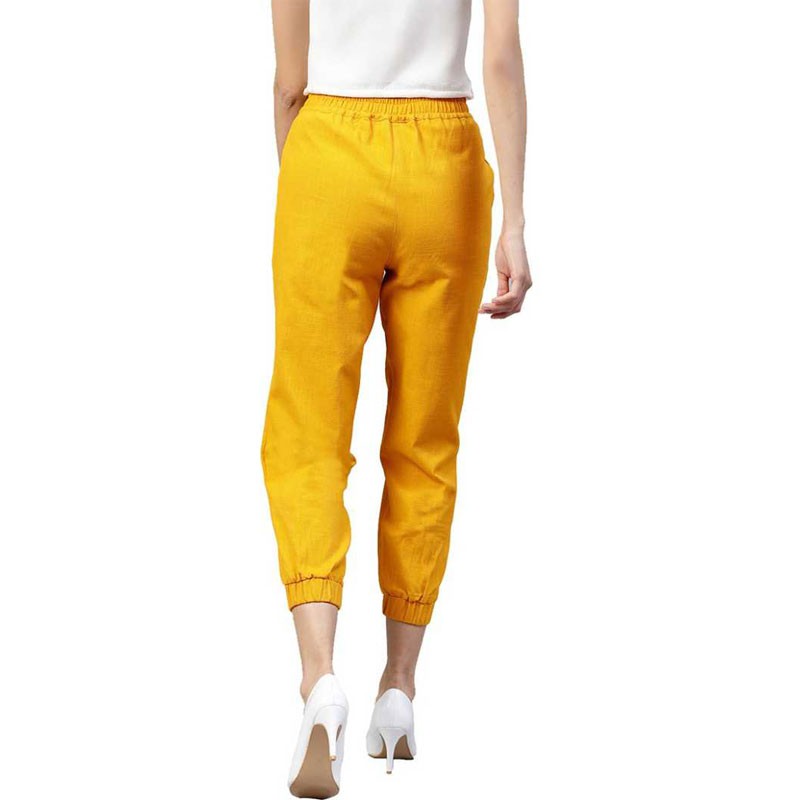 Women Cotton Blend Trousers Women Cotton Blend Trousers