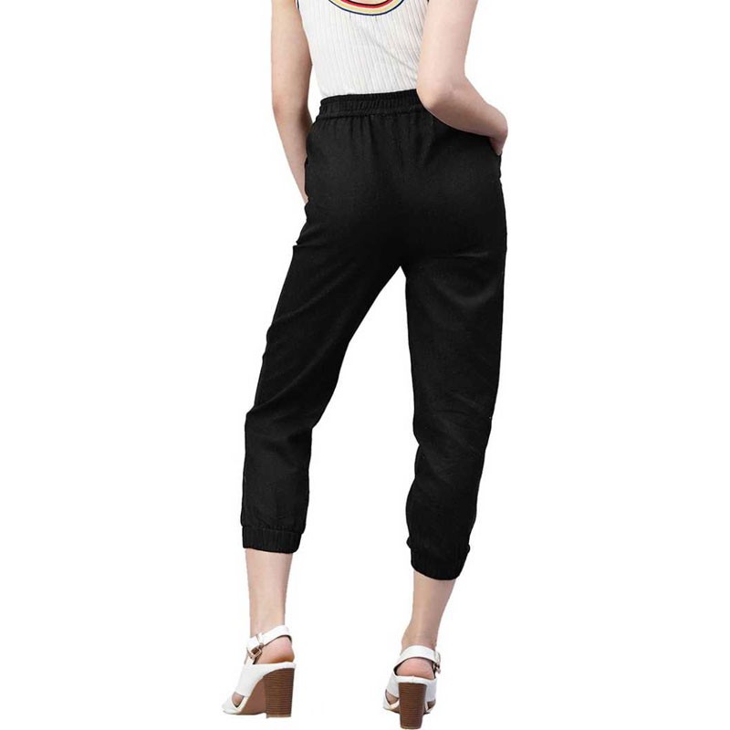 Women Cotton Blend Trousers Women Cotton Blend Trousers