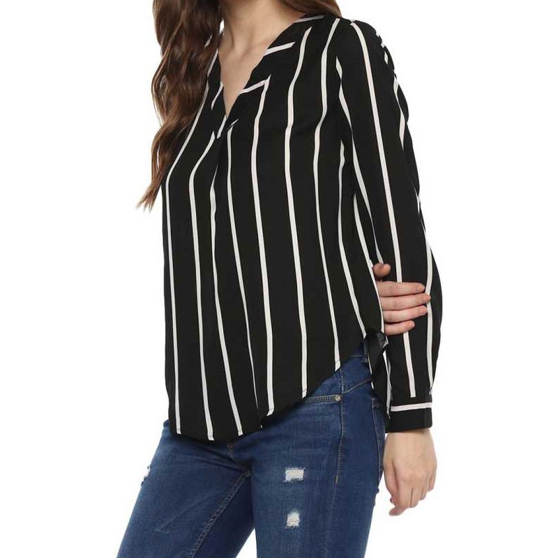 Formal Striped Women Top