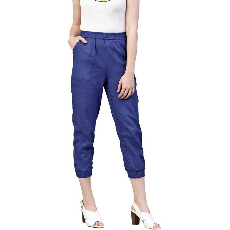 Women Cotton Blend Trousers