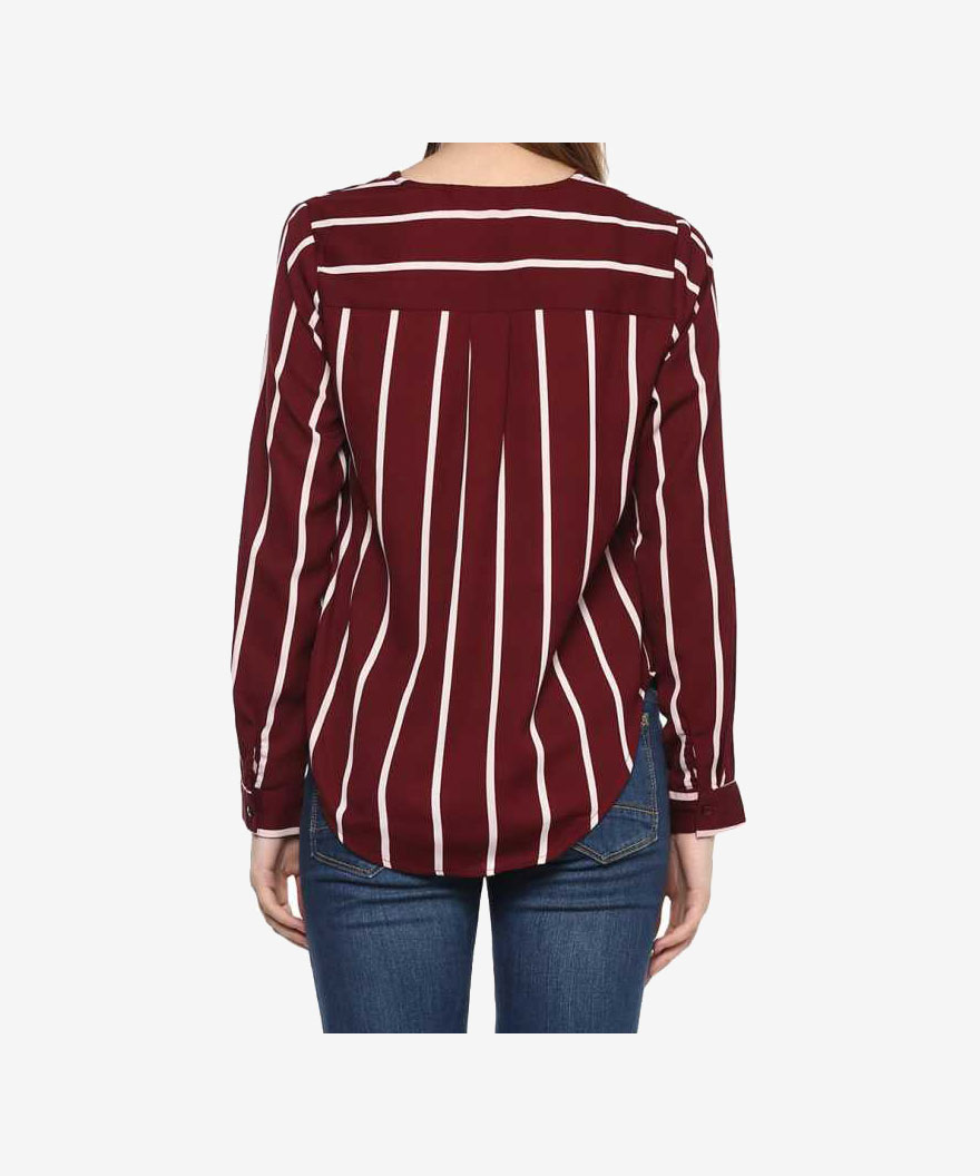 Formal Striped Women Top