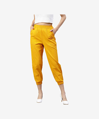 Women Cotton Blend Trousers