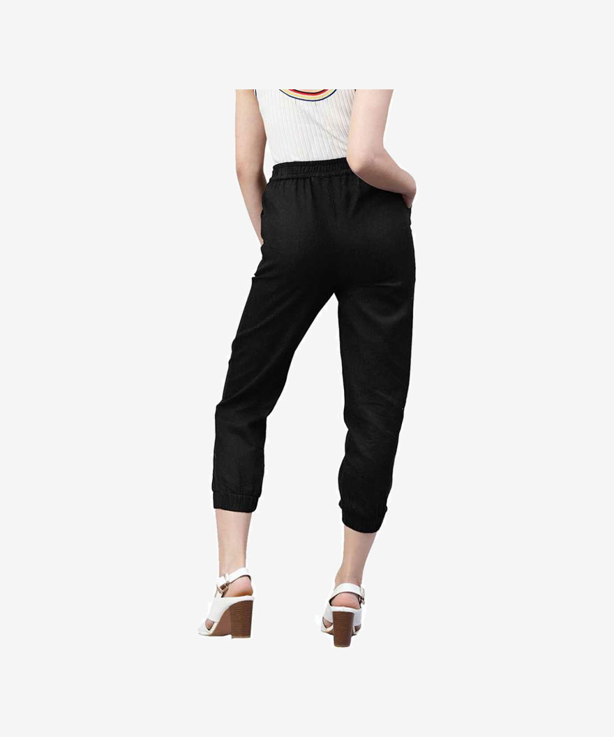 Women Cotton Blend Trousers Women Cotton Blend Trousers