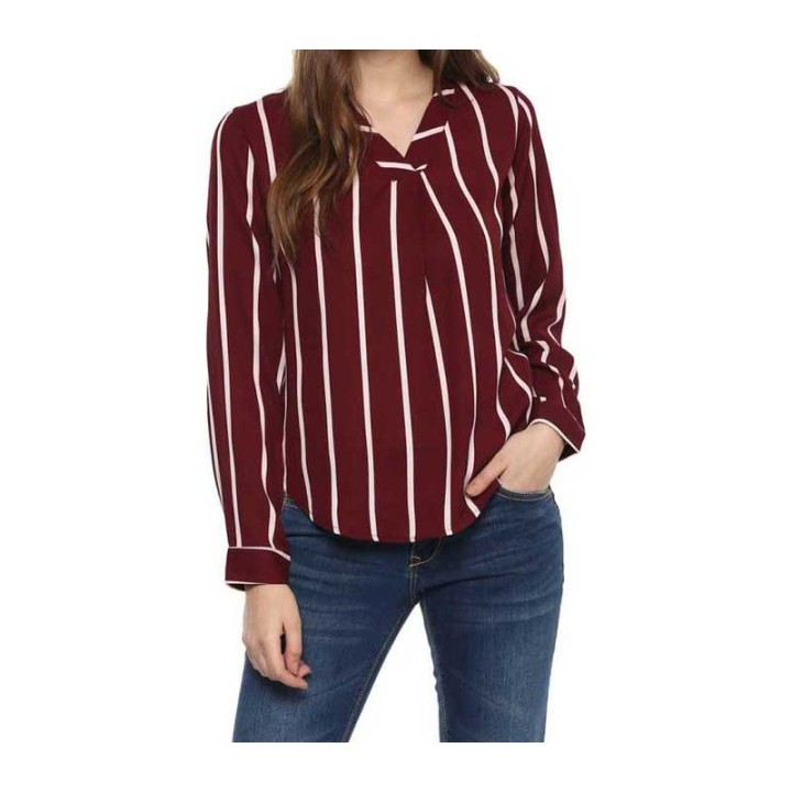 Formal Striped Women Top