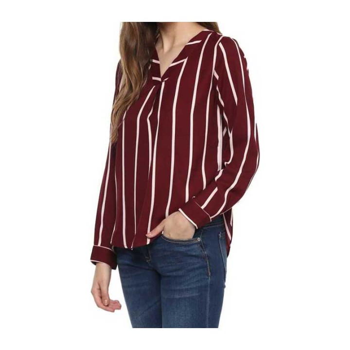 Formal Striped Women Top