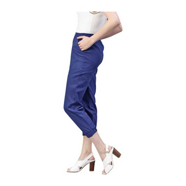 Women Cotton Blend Trousers
